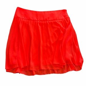 Express Bright Orange Red Skater Skirt